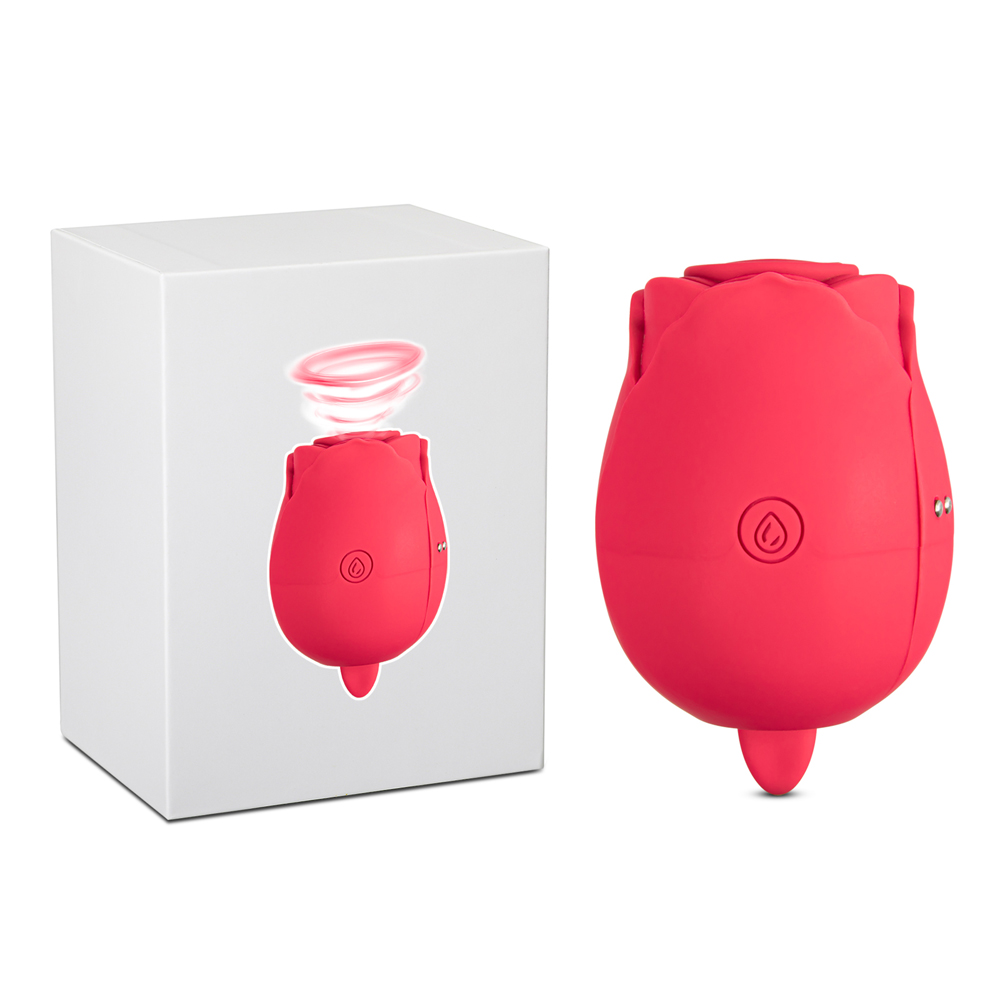 Rose Sucking Vibrator with Tongue Licker
